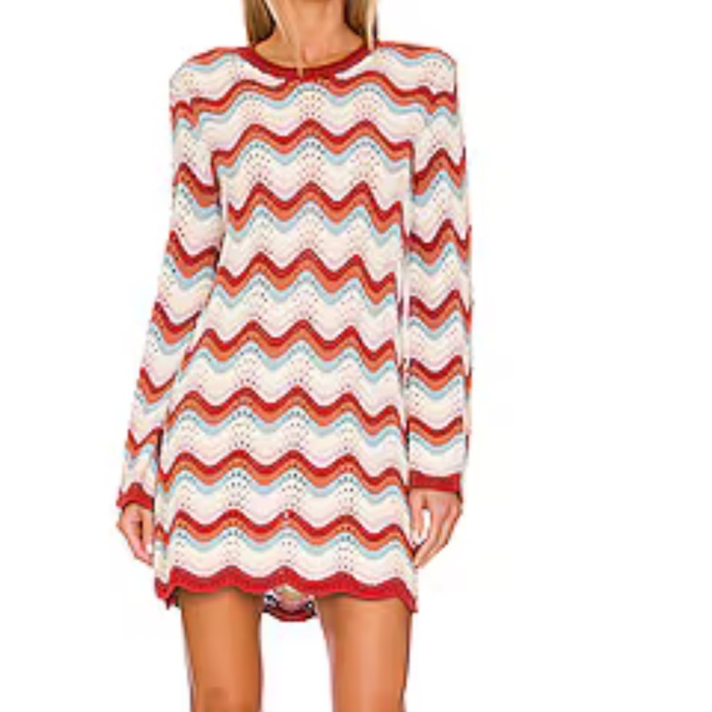 27 MILES Reno Mini Dress crochet waves